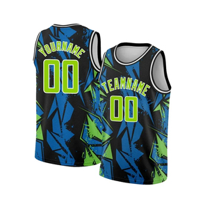 Maillot de basket respirant imprimé de haute qualité, personnalisé par sublimation, pour l'été, design en mesh pour joueur de sport - Product Image 6
