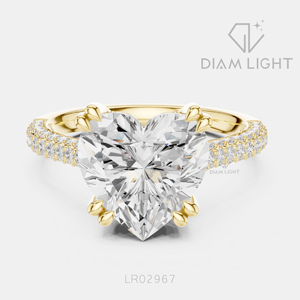 Bridal Engagement Wedding <b>Ring</b> for <b>Women</b> Jewelry Gift IGI Certified 0.38CT Heart Cut Lab Grown Diamond <b>Ring</b> <b>Set</b> 14KT White Gold - Product Image 5