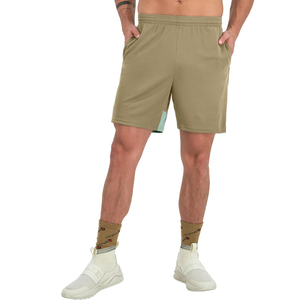 Men's Solid Color Bermuda <b>Shorts</b> Mid Waist Elastic Quick Dry With Pockets Casual Style - Product Image 3