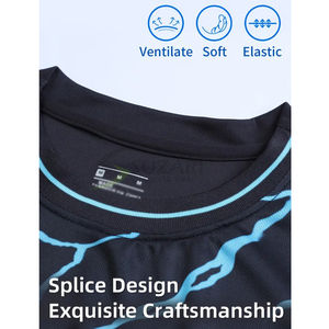 Uniformes de Fútbol al Por Mayor, 100% Poliéster, Ligeros, Camiseta de Manga Corta, Pantalones Cortos, Transpirables, Secado Rápido, para Verano - Product Image 4