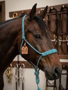 Premium Braided Rope Horse <b>Halter</b> Blue Red White Durable PP Comfortable Rub International Equestrian Training <b>Halter</b> Wholesale - Product Image 1