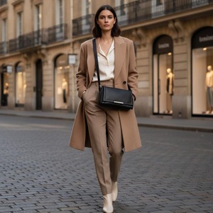 Sac bandoulière en cuir véritable pour femme, pochette légère, sac à main ouvert minimaliste, élégant et de haute qualité pour le quotidien - Product Image 4