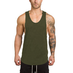 Camiseta sin mangas de punto de elastano transpirable personalizable para hombre, con estampado personalizado, bordado, para uso casual en el gimnasio, con logotipo privado, precio al por mayor - Product Image 6