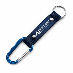 Custom Branded Carabiner Keychains Wholesale Stainless Steel <b>Key</b> <b>Ring</b> Clips for Corporate Promotions Trade Show Giveaways - Product Image 3