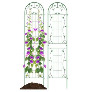 Set di 2 tralicci da giardino in metallo da 86,5 x 20 pollici per piante rampicanti, recinzioni e cancelli - Product Image 3