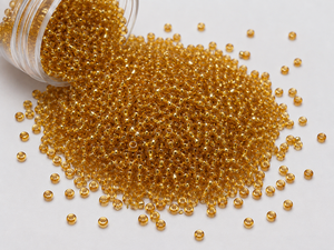 Paquete a granel de cuentas de semilla Preciosa redondas doradas de 2 mm (cristal y vidrio) de 8'0 para la fabricación de joyas, manualidades y bordados - Product Image 2