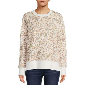 Sudadera Bordada de Algodón Premium, Cuello Redondo, Manga Larga, Estilo Casual para el Día a Día, Sudadera Lisa para Mujer - Product Image 3