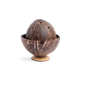Handcrafted Coconut Shell Dhoop Batti Stand Natural <b>Incense</b> <b>Holder</b> for Home Office Meditation Decor - Product Image 1