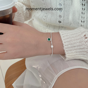Women's Simple Classic 925 Sterling <b>Silver</b> <b>Charm</b> Zircon Geometric Luxury <b>Bracelet</b> Non-Tarnish Waterproof 5G - Product Image 4