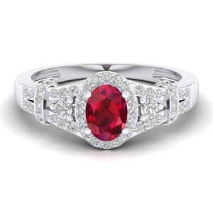 REYES Factory Price Oval Cut 0.75 Carat <b>Ruby</b> Gemstone Solitaire <b>Ring</b> 925 Sterling Silver Moissanite Fine Jewelry <b>For</b> <b>Women</b> - Product Image 5