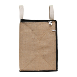 Natural Jute Zipper Storage Bag with Cotton Handles storage tote bags with zipper <b>large</b> capacity - Product Image 4