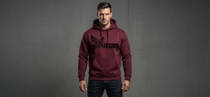 Sweat-shirt à capuche personnalisé Aigle Féroce Noir Oversize Streetwear Décontracté Athlétique Homme Femme Vente en Gros OEM - Product Image 4