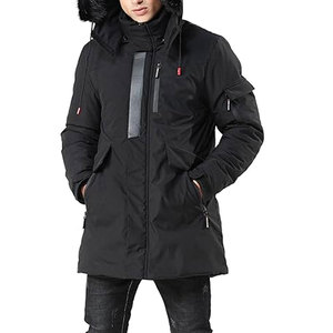 <b>Men</b>’s Warm Parka Ski <b>Jacket</b> Water-Resistant <b>Long</b> Puffer Winter Coat with Removable Faux Fur Hood Insulated Cold Weather - Product Image 1