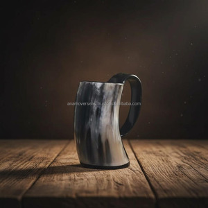 Corne de vache nordique traditionnelle chope de bière en vrac viking personnalisé verres - Product Image 3