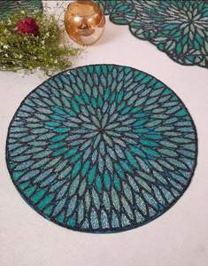 Kitchen Table Decor Table <b>Placemats</b> Round Beaded <b>Placemats</b> Seed Bead Place Runners Dining Party Custom Outdoor - Product Image 6