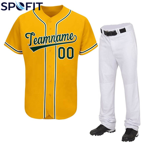 Custom <b>Baseball</b> Uniform <b>Set</b> Quick Dry Breathable Eco-Friendly Polyester Full Button <b>Baseball</b> Uniform OEM ODM Available - Product Image 1