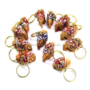 LAC long lanh Keychain Elephant thiết kế từ Ấn Độ Ấn Độ thủ công mỹ nghệ keyrings với thiết kế khác nhau & màu sắc quà tặng lưu niệm - Product Image 4