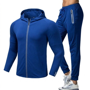 Conjunto Deportivo Unisex de 2 Piezas para Otoño, Chaqueta Deportiva de Secado Rápido que Absorbe el Sudor, Ropa Deportiva Ecológica de Color Sólido - Product Image 6