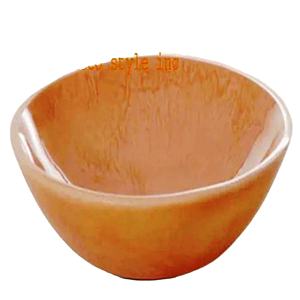 Cuencos Hondos de Color Naranja Hechos a Mano en Resina Pulida, Cuencos Decorativos para Servir, Utensilios de Cocina Ecológicos de Origen Indio para Fiestas - Product Image 1