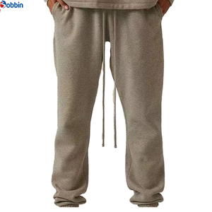 Men's Straight Canvas Heavyweight Fleece-Lined Jogger Sweatpants Solid Color Loose Fit Casual Gym <b>Trousers</b> - Product Image 4