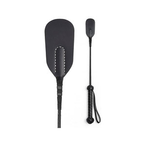 แส้หนังสำหรับขี่ม้าพร้อมด้ามจับแบบมีลายสำหรับการขี่ม้า - Product Image 5