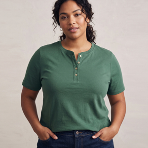T-shirt Henley grande taille pour femme, streetwear, été, t-shirts Henley pour femmes, tricotés, respirants, surdimensionnés - Product Image 6