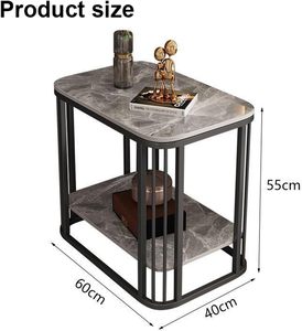 Modern Iron Rock Slab Edge Foldable Durable <b>Small</b> <b>Coffee</b> <b>Table</b> for Balcony Living Room Household Unit Simple Suspended - Product Image 2