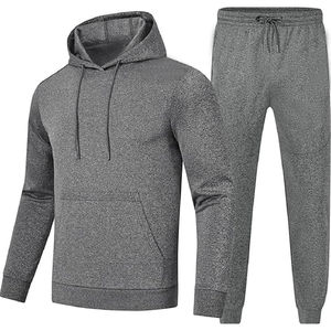 Conjunto Deportivo para Hombre, Color Gris, Sudadera con Capucha y Pantalones, Manga Larga, Corte Regular, Transpirable, para Otoño - Product Image 1