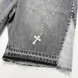 Pantalones Cortos Vintage con Logotipo Personalizado, 100% Algodón, Malla Transpirable, para Hombre, Ropa Urbana de Verano, Impresión Digital, Servicio OEM, Uso en el Gimnasio - Product Image 4