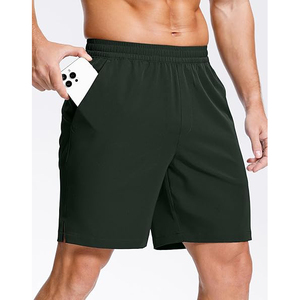 Tecnología de secado rápido, cintura elástica con cordón ajustable, dos bolsillos laterales, pantalones cortos de gimnasio para hombre, para correr, fitness y entrenamiento. - Product Image 3
