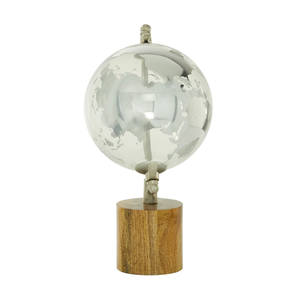 Globe terrestre rotatif élégant, carte du monde moderne, sculpture décorative, ornement de bureau éducatif pour le bureau, la maison, l'école au meilleur prix - Product Image 5