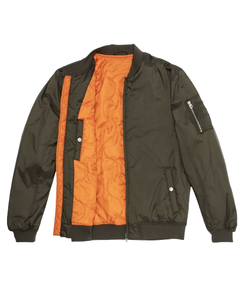 Blouson aviateur bomber décontracté pour homme, style streetwear oversize, en nylon personnalisé, idéal pour l'hiver - Product Image 3