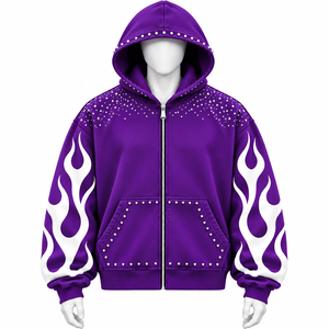 Sudadera con capucha de felpa francesa gruesa, oversize, de invierno, con logo estampado, alta calidad, precio económico, OEM, personalizada, a la moda, al por mayor - Product Image 5