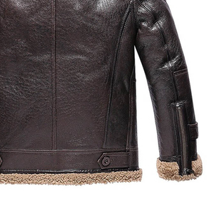 Chaqueta de Cuero Premium para Hombre con Forro de Piel, Abrigo de Invierno de Lujo, Forro Suave de Alta Calidad, Color Único, Logotipo Personalizado, Proveedor Mayorista de Exportación - Product Image 6