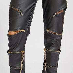 Pantalon en cuir de qualité pour homme, en cuir de vachette, coupe droite, taille mi-haute, style décontracté streetwear, imperméable, respirant, fabriqué en usine, tailles personnalisées - Product Image 6