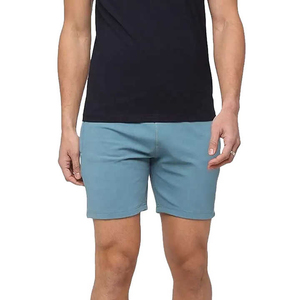 Pantalones Cortos de Algodón Tejido de Color Sólido para Hombre, Cintura Media, Elásticos, Transpirables, Estilo Casual - Product Image 3