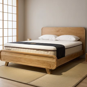 Base de Cama Convertible Salzburg de Madera de Teca Sólida, Muebles Minimalistas para Dormitorio, para Proyectos Personalizados de Hoteles y Apartamentos, Tamaño Queen/King - Product Image 3