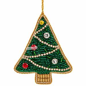 Décorations de Noël artisanales en perles : Bonhomme de neige, Bonbon de gingembre, Canne à sucre, Champignon, Robin - Product Image 2