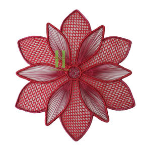 Meilleures ventes : Assiettes de présentation bohèmes en jonc de mer naturel, tressées à la main, diamètre 35 cm, pour décoration de table de mariage, sets de table festonnés en osier - Product Image 3