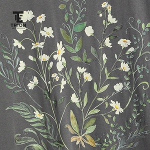 Women's Short Sleeve O-Neck Embroidered Floral T-<b>Shirt</b> Casual Loose Fit Spring Summer Wear 100% Cotton Knitted Top - Product Image 5