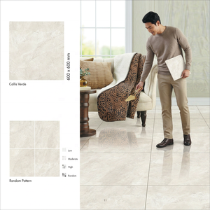 Onix Argent 600x600mm Carreaux de porcelaine polis 60x60cm Glaçure céramique aspect marbre brillant 24x24 Carreaux de sol - Product Image 6