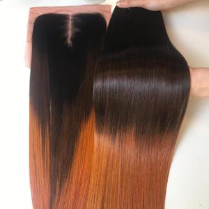 Peluca larga de lujo 100% Cabello humano vietnamita virgen Mejor precio al por mayor Piano Color naranja Precio competitivo - Product Image 1