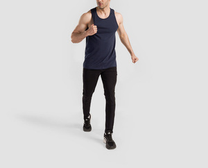 Summer Solid Color Sleeveless Tank <b>Top</b> Loose Men's Women's Customized Logo Printing Cotton/Polyester <b>Thermal</b> Breathable Gym - Product Image 5