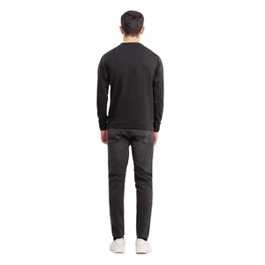 Custom <b>Mens</b> Fashion Sweatshirt <b>Black</b> Regular Fit Streetwear Pullover Top Wholesale New <b>Fleece</b> Fabric Long Sleeve Sweatshirt - Product Image 1