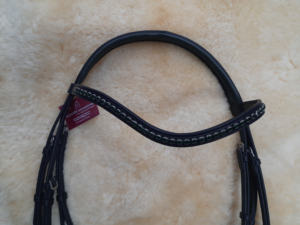 Brida de caballo de cuero ecuestre de excelente calidad, tocado acolchado suave, banda para la nariz con banda para cejas de cristal ostentoso, productos para montar a caballo - Product Image 5