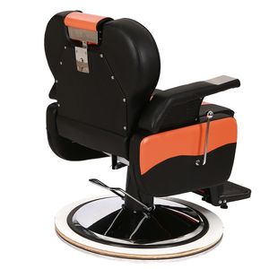 Poltrona da Barbiere in PVC Effetto Pelle con Braccioli in Legno e Poggiapiedi in Ferro, Capacità 150kg, Resistente ed Elegante - Product Image 5