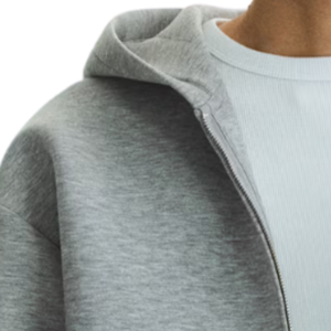 Loose Fit <b>Zip</b> Through Hoodie Soft Cotton Blend Full <b>Zip</b> <b>Hooded</b> Sweatshirt Casual Streetwear Custom OEM ODM Factory Supplier - Product Image 6
