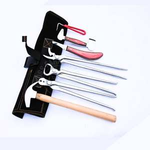 Kit Profesional de Herramientas para Herrador de Caballos con Pinza de 12 Pulgadas, Cuchillo para Pezuñas de Madera, Extractor de Clavos, Pulidor, Limpiador de Pezuñas y Martillo - Product Image 6