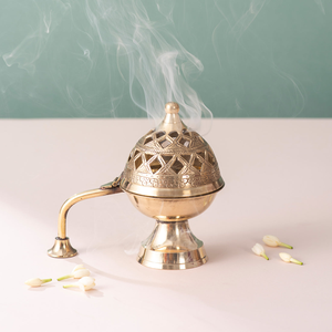 Brûleur d'encens unique en laiton - Support spirituel décoratif traditionnel et écologique pour la méditation quotidienne et la prière - Product Image 3
