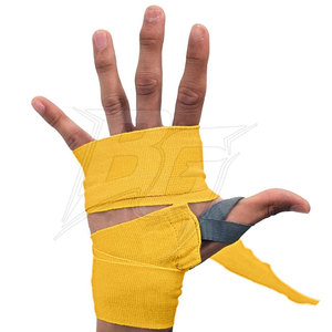BATTLE GEAR Bandages de boxe en gros de qualité supérieure, en coton élastique, toucher doux, conception flexible, ajustement sécurisé, fermeture auto-agrippante, professionnel - Product Image 3